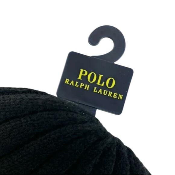 Polo Ralph Lauren Beanie Merino Wool Blend Horse Logo - Picture 4 of 5